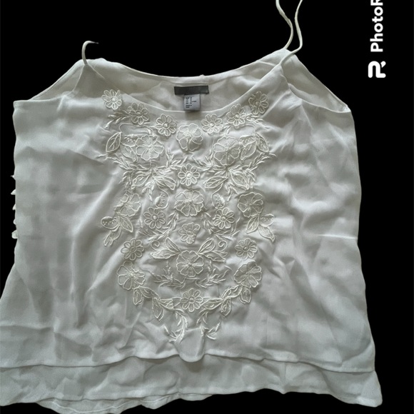 H&M Tops - Lacey white camisole, size 10